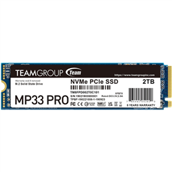 TEAMGROUP MP33 PRO M.2 2280 2TB PCIe 3.0 x4 with NVMe 1.3 3D NAND SSD  R/W 2400/2100 MB/s