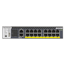 Netgear 16-PORT Managed L3 Stack SWITCH- POE+(16)- 10G(8)- 299W- Life WTY