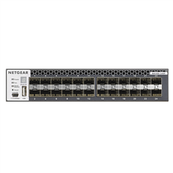 M4300-24XF 24-port Stackable Layer 3 Fully Managed Switch with 24 x SFP+ & 2 x 10GBASE-T ports- (half width)- ProSAFE Lifetime Warranty