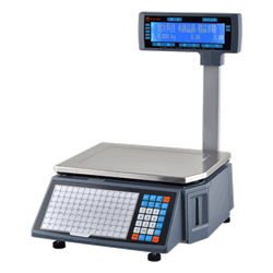 Rls1000 Weigh LABELLING Scale With Alphanumeric Pole Display And 112 Preset KEYS. Dual Range Capacity Of 15KG X 5G And 6KG X 2G
