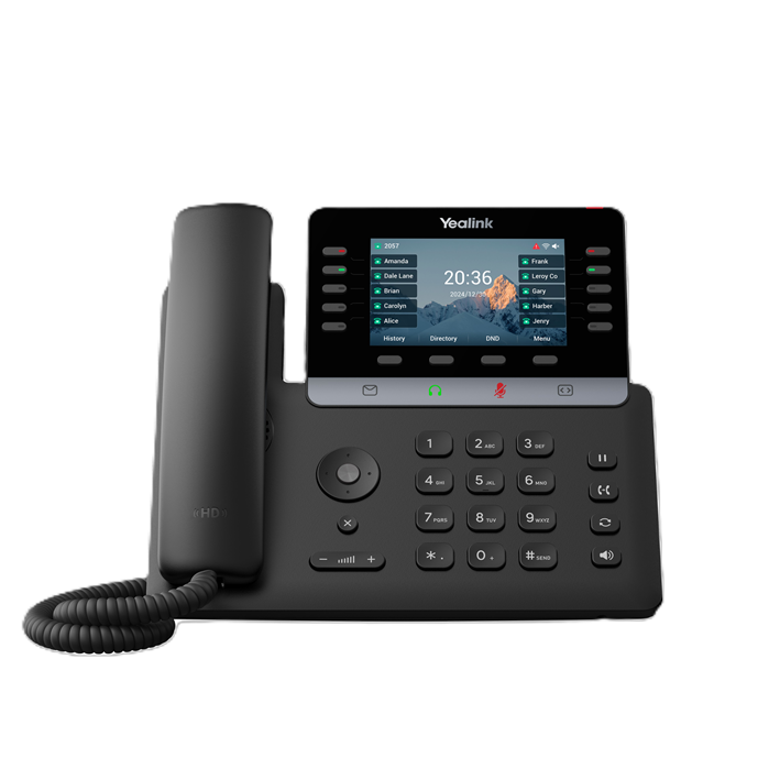 Yealink SIP-T74U IP Phone- 4.3' Color Display- 16 SIP Accounts- HD Voice- USB & PoE- Linux 6.1- TEE Encryption- Wall Mountable