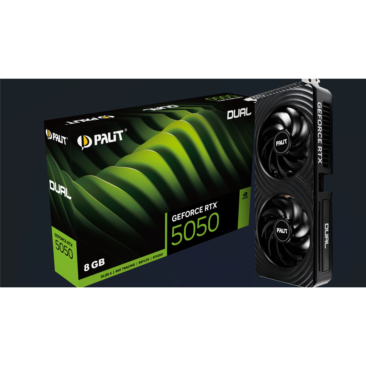 PALIT RTX5050 DUAL 8GB GDDR6 128bit 3-DP HDMI NE65060019P1-GB2063D